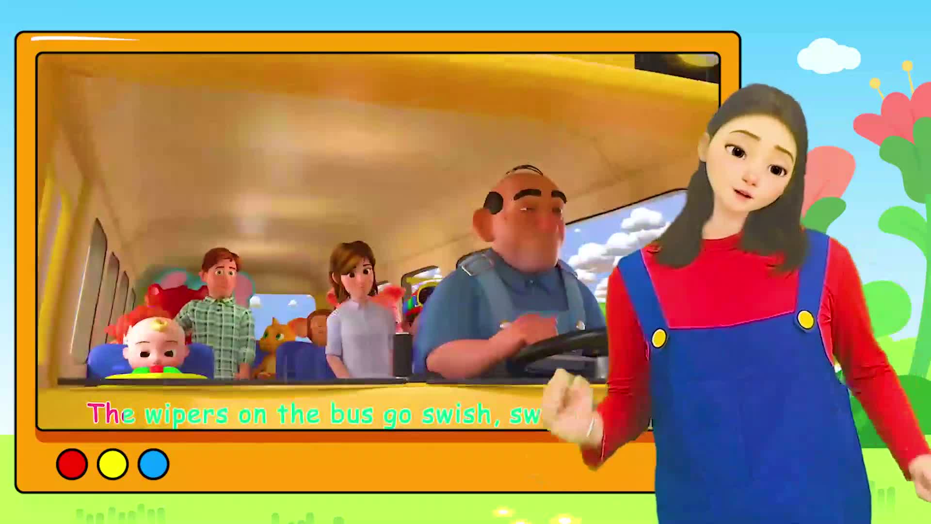 Dance Video | Color Bus Song + Learn Colors with Slide and Bus!